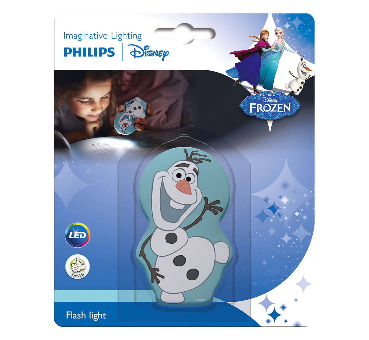 PHILIPS Olaf Zseblámpa, LED, kék (71767/08/16)