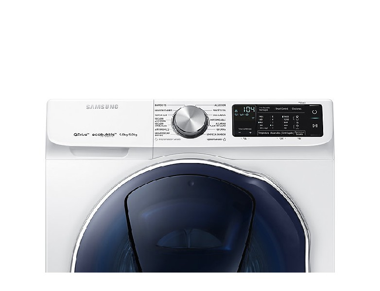 Lavadora secadora - SamsungWD90N645OOW/EC, 9kg/5kg, Blanco