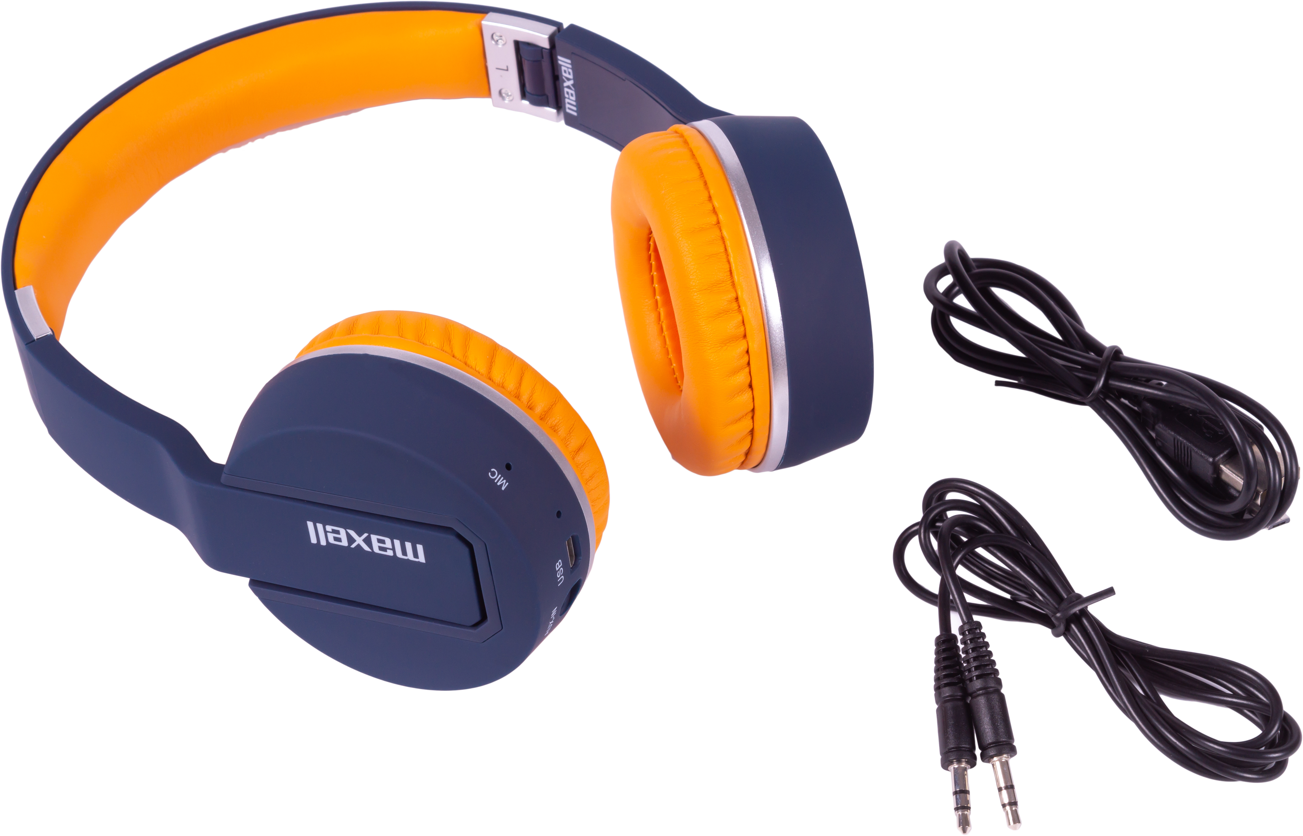 MAXELL 303974.00.CN BT800 Bluetooth fejhallgató, kék/narancs