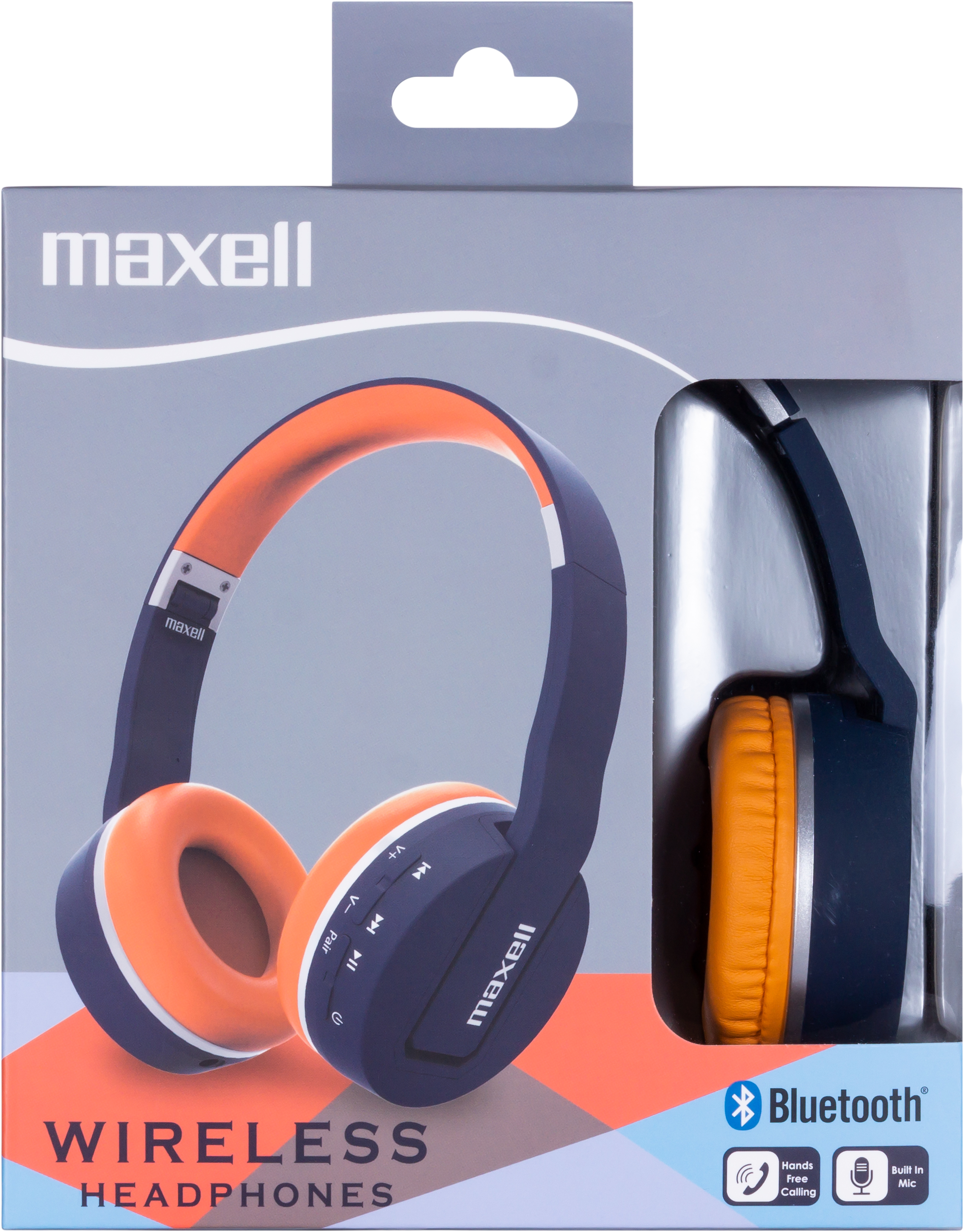 MAXELL 303974.00.CN BT800 Bluetooth fejhallgató, kék/narancs