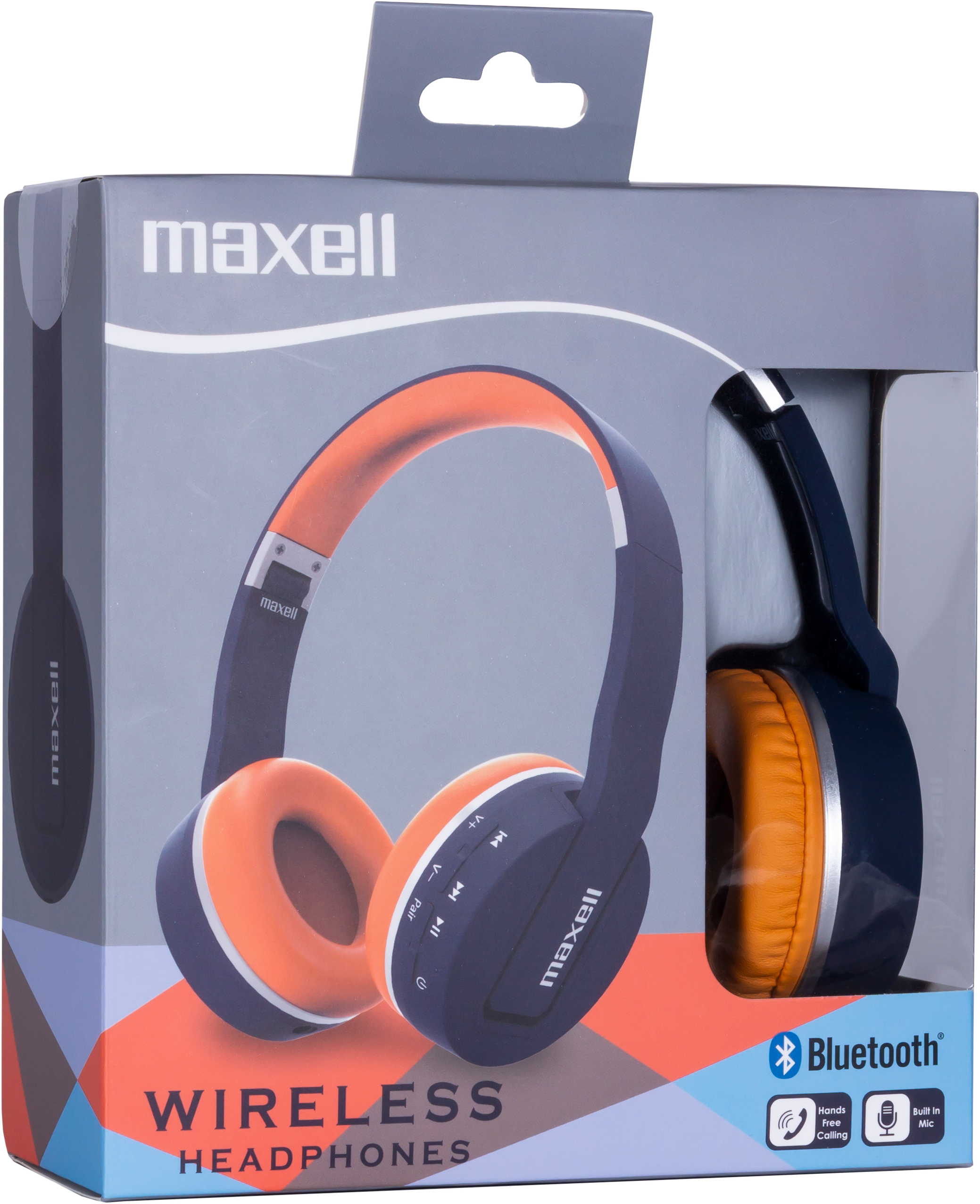 MAXELL 303974.00.CN BT800 Bluetooth fejhallgató, kék/narancs