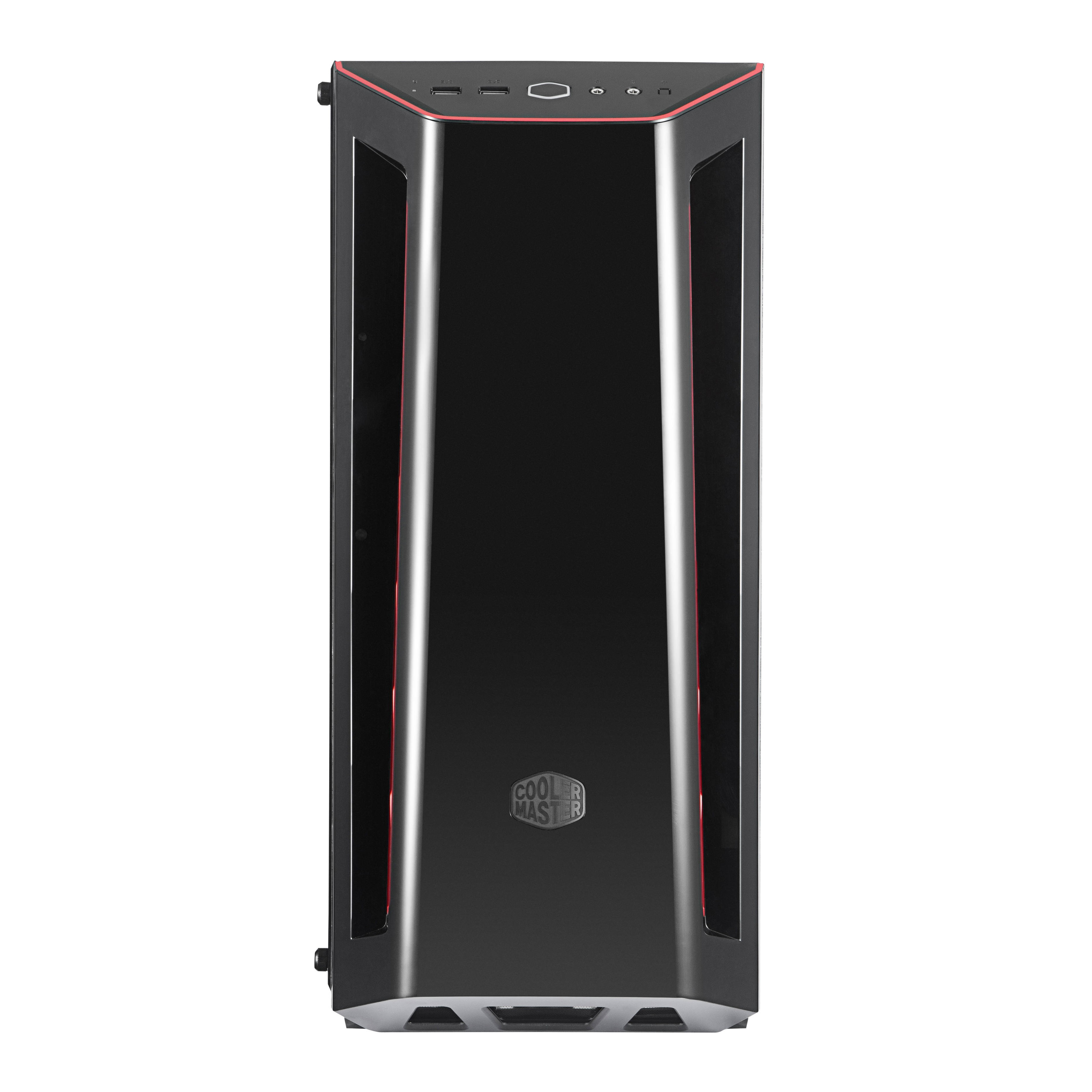 COOLER MASTER MasterBox MB520 PC-Gehäuse, Schwarz mit roten Akzenten