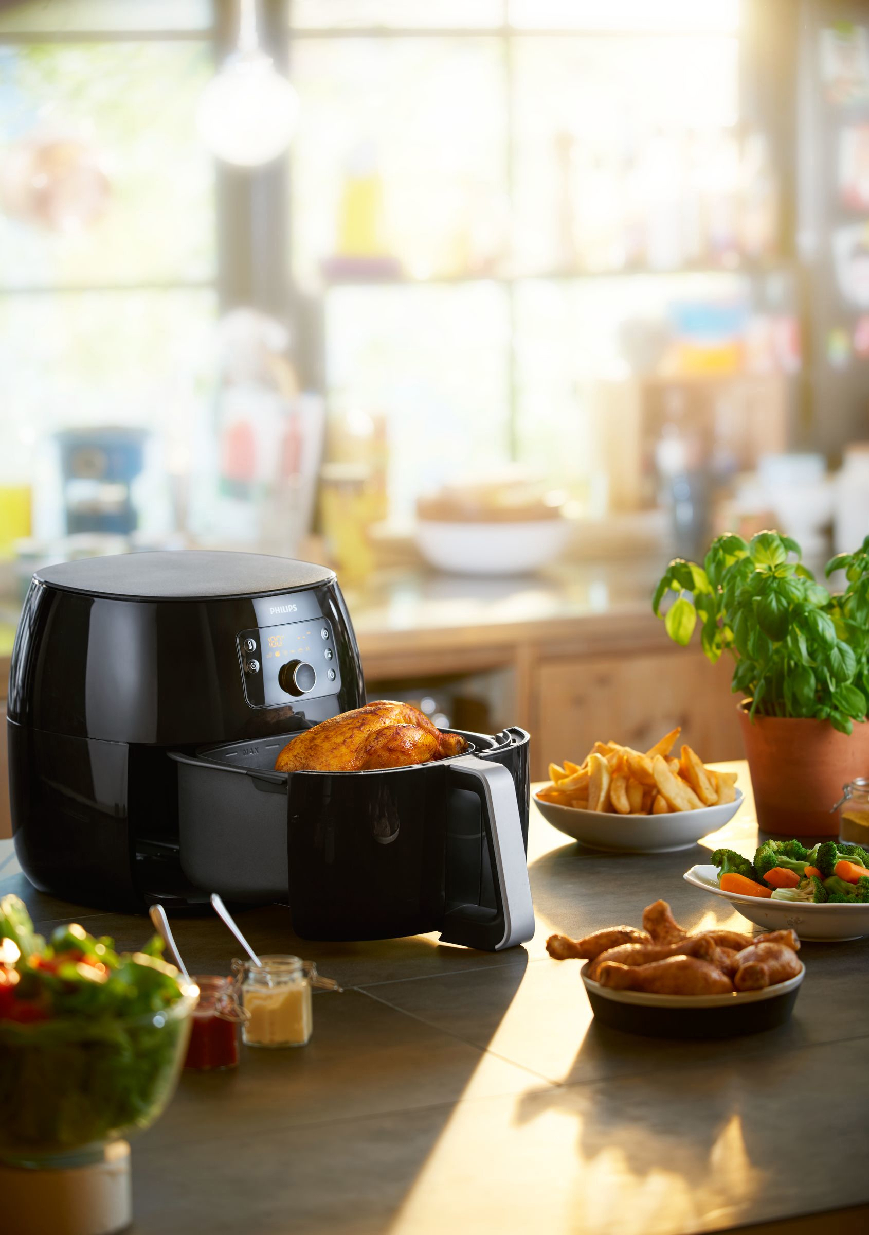 PHILIPS HD 9630/90 Airfryer XXL Heißluftfritteuse 2225 Watt Schwarz