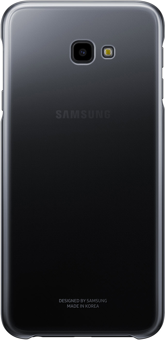 SAMSUNG Gradation Cover EF-AJ415, Backcover, J4+, Semitransparent/Schwarz Galaxy Samsung