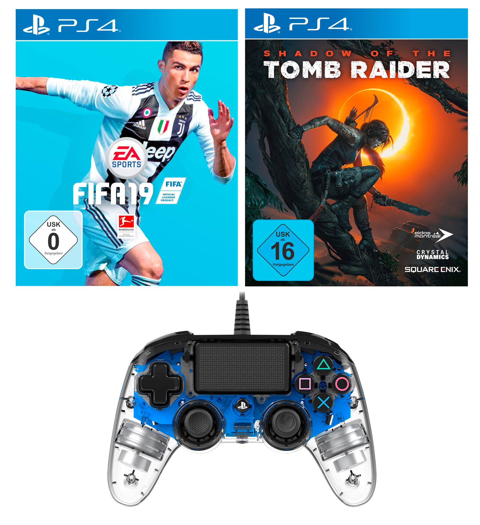 Nacon Controller + 2 Spiele - [PlayStation 4]