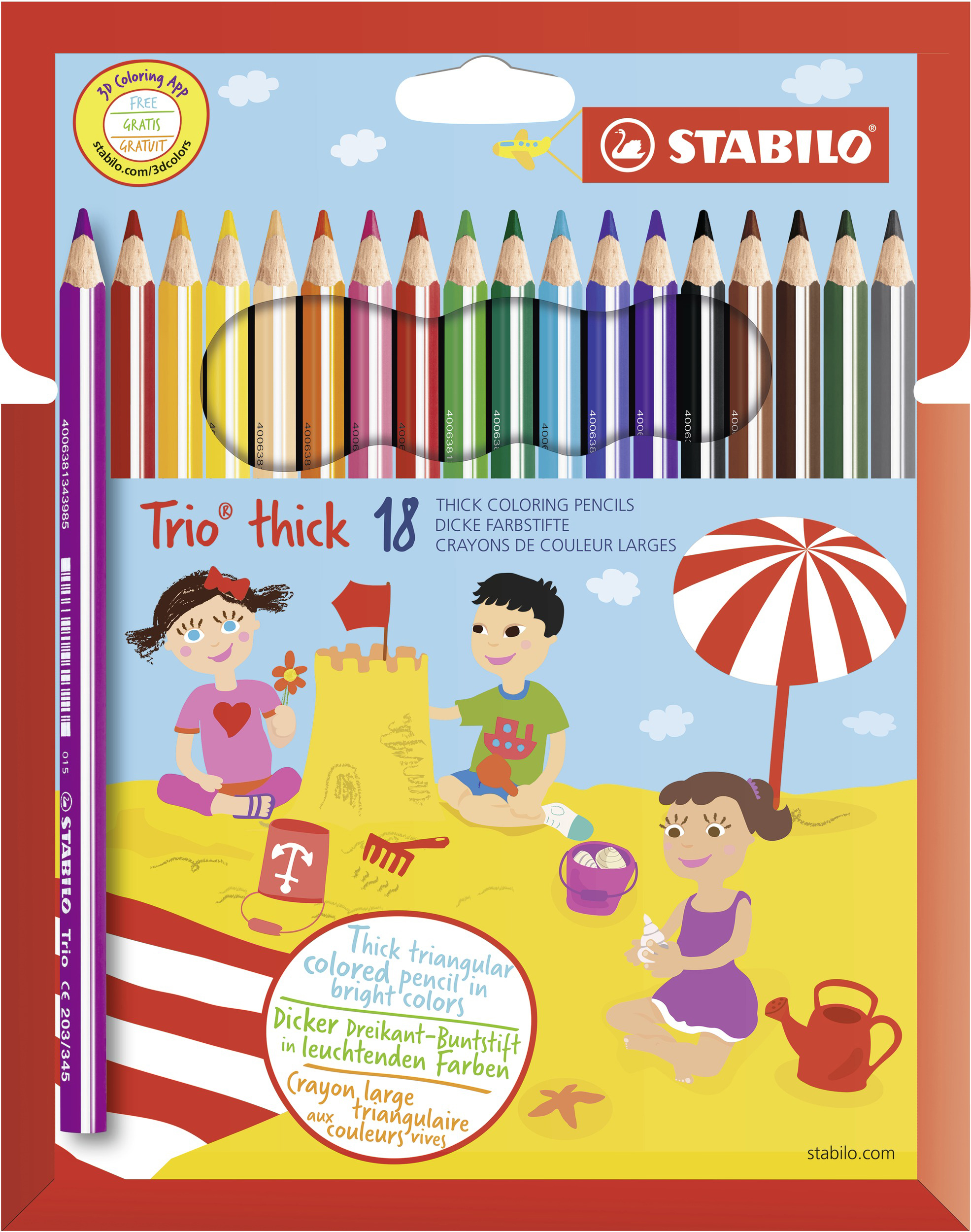 STABILO Trio dick - 18er Pack  Buntstift Sortirter Artikel