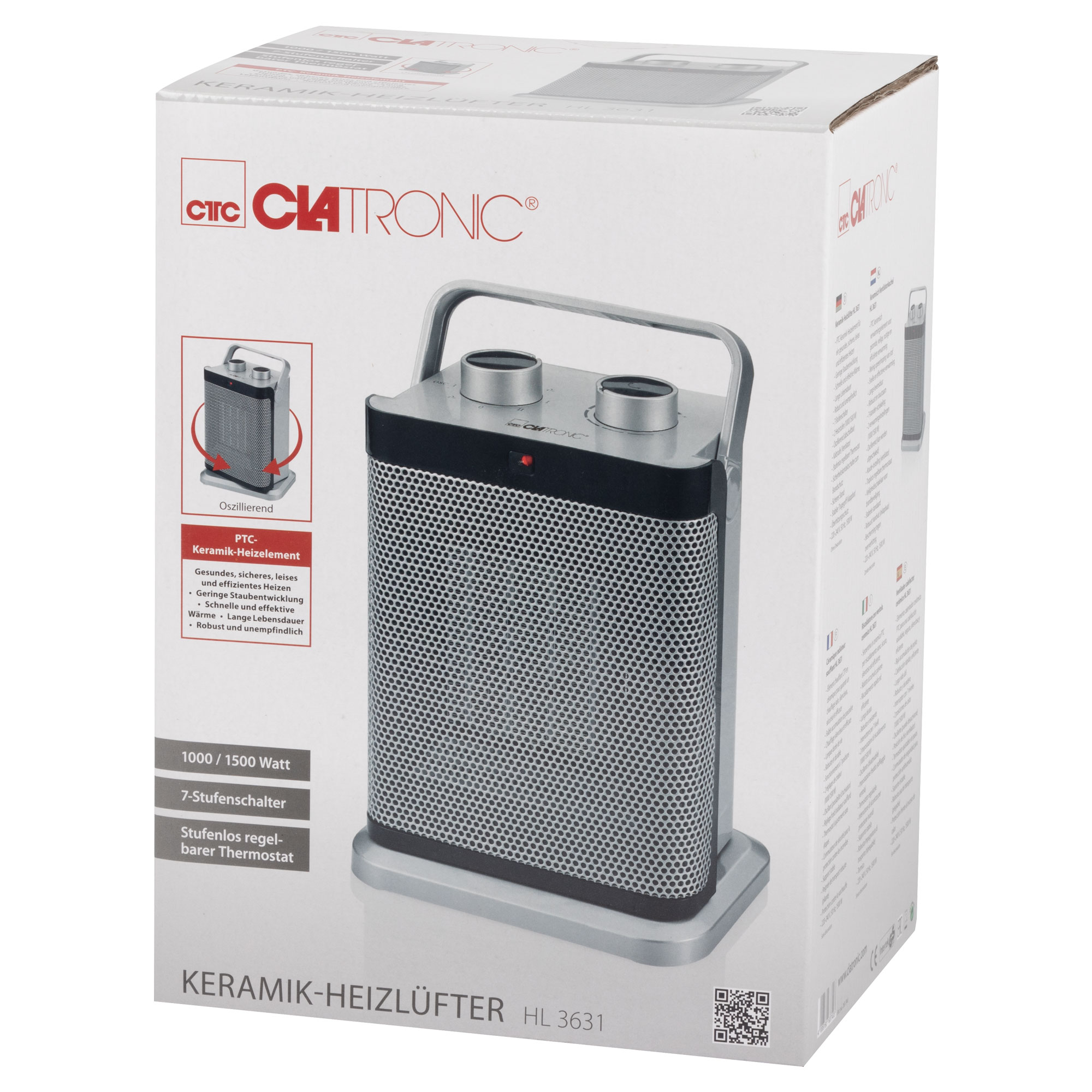 CLATRONIC HL 3631 Heizlüfter (1500 Watt)