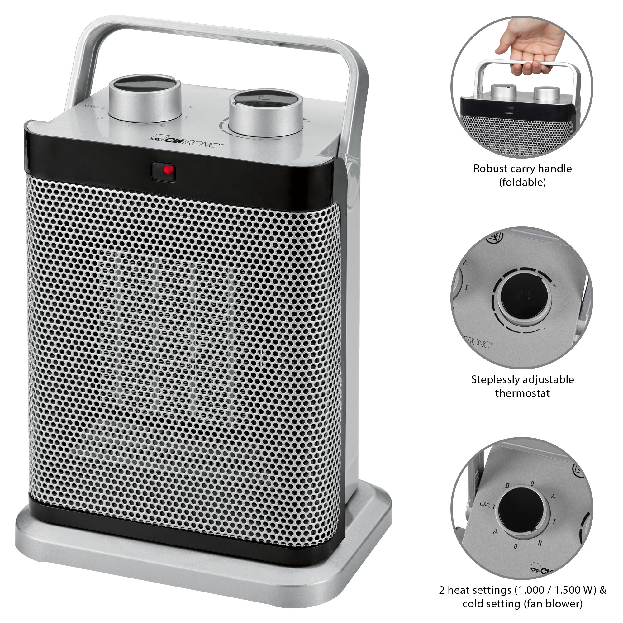 CLATRONIC HL 3631 Heizlüfter (1500 Watt)