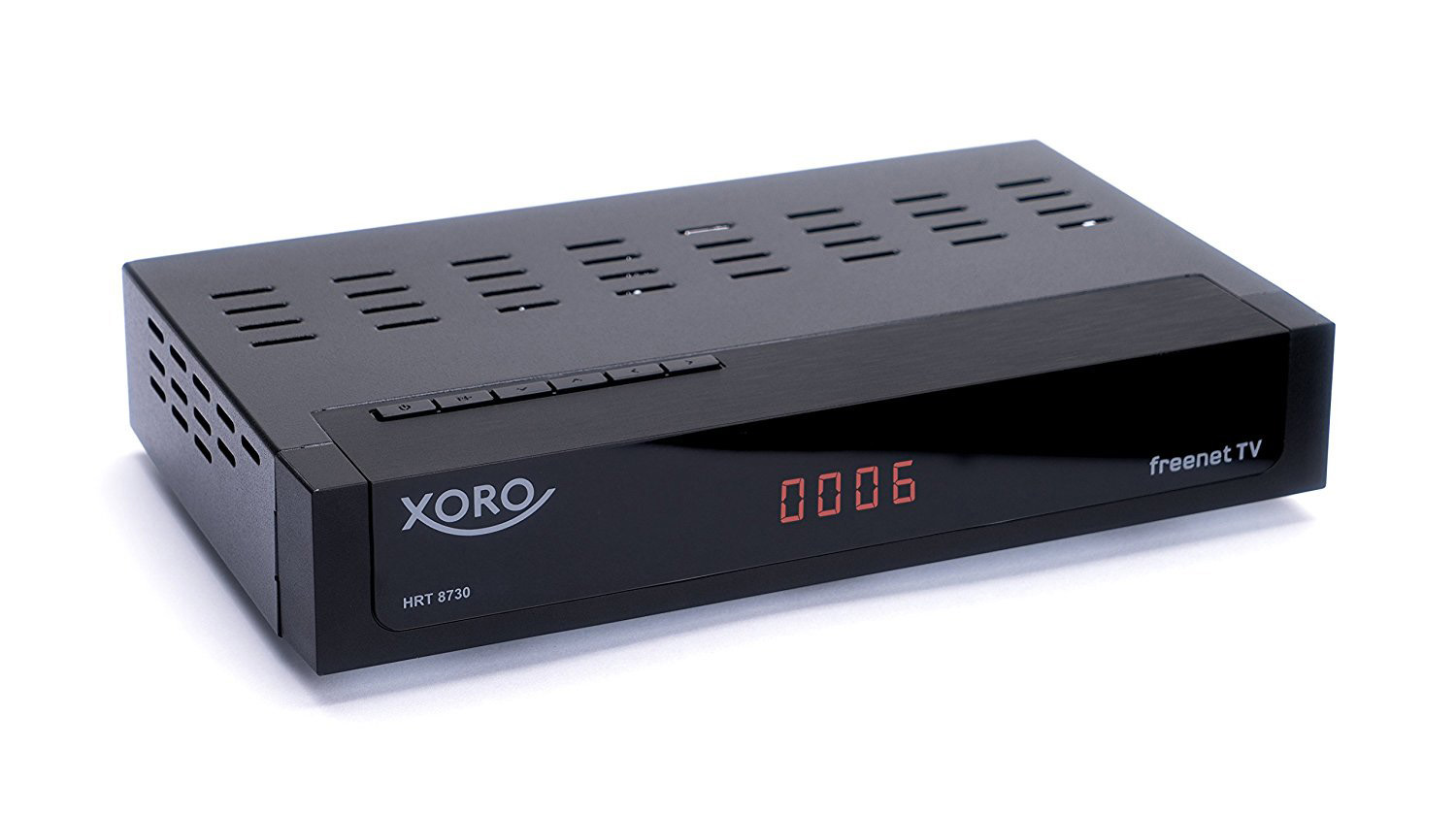 XORO DVB-C/T2 Combo receiver HRT 8730 Hybrid with USB media player, PVR ready, Timeshift, integrated Irdeto access system for Freenet TV and 6 months credit