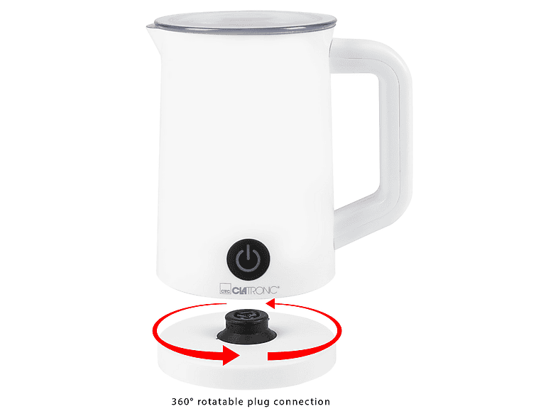 Clatronic MS 3693 Milchaufschäumer (Weiß, 500 Watt, 0,55 l) — Foto 2 von 5
