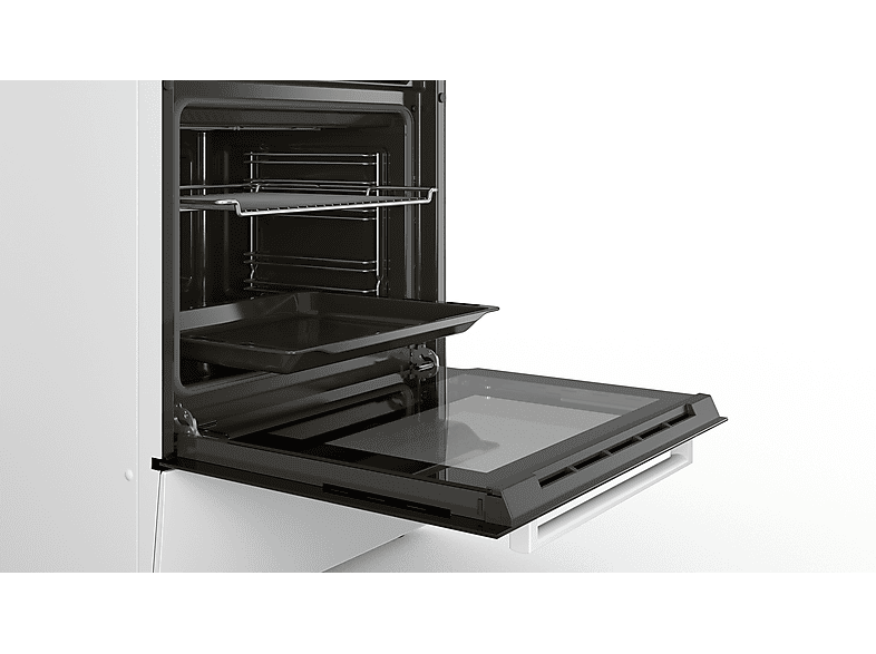 Bosch HKA090220 Elektro Standherd mit Glaskeramik Kochfeld Standherd (EEK: A, 66 l, Weiß, Weiß) — Foto 4 von 5