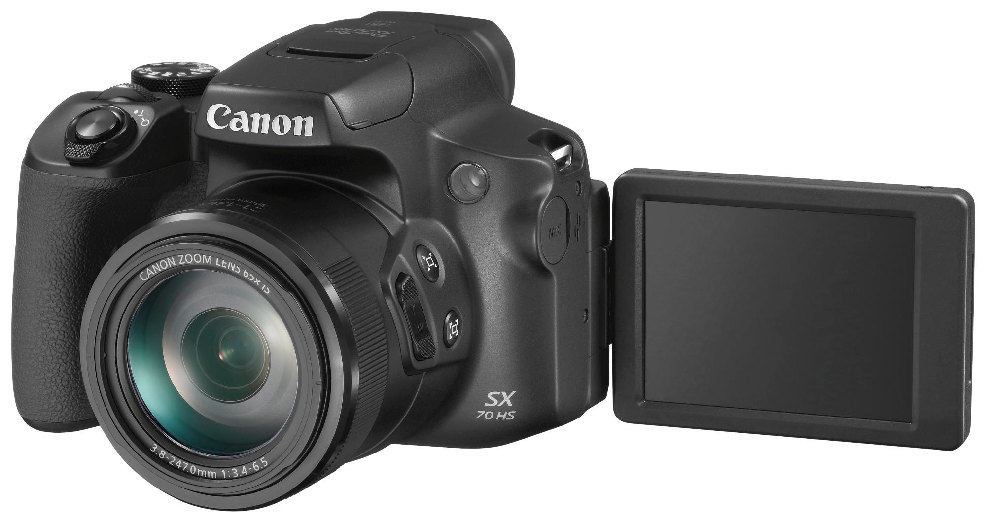 CANON PowerShot SX70 HS Bridgekamera Schwarz, 65fach opt. Zoom, LCD (TFT), WLAN