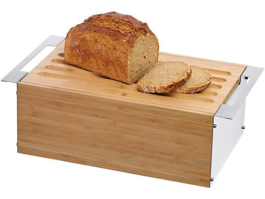 WMF Gourmet, 43x25cm, Bambus - Brotkasten (Braun/Silber)