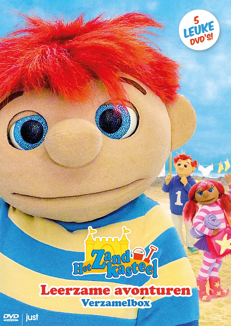 Couverture de coffret DVD avec un personnage de marionnette. Le titre est en néerlandais. Plusieurs personnages de dessins animés sont présents.