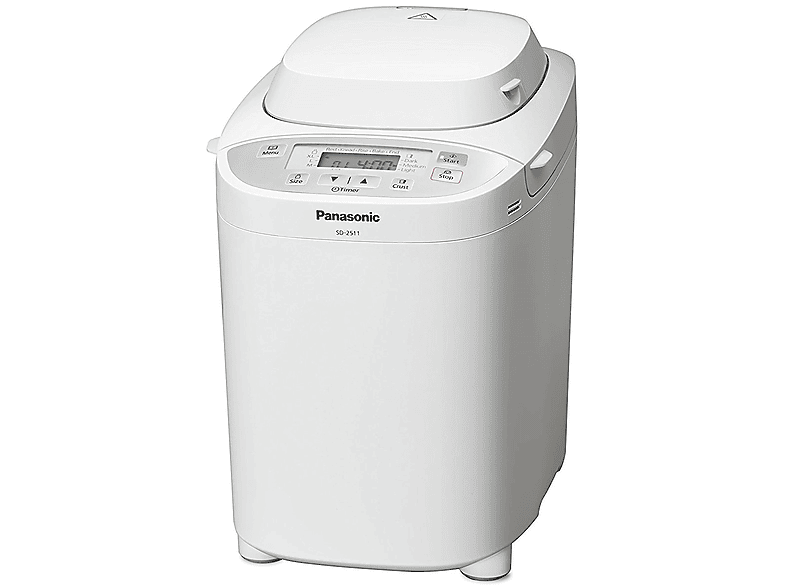 Panificadora - Panasonic SD-2511WXE, 550W, 33 programas, 3 tamaños de pan, Tostado regulable, Blanco