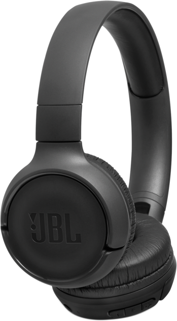 Fekete JBL fejhallgató JBL logóval és ívelt fejpánttal.