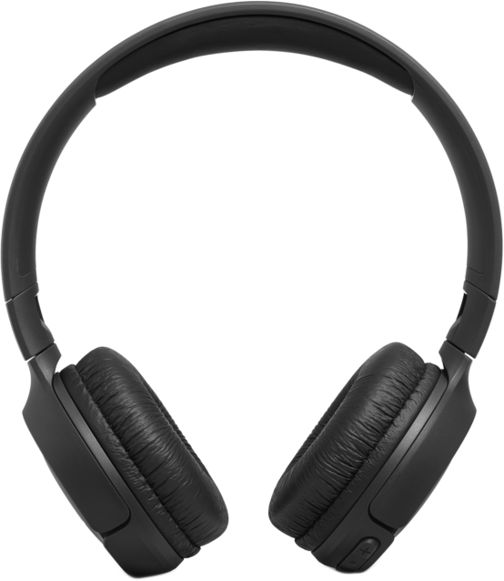 Fekete JBL fejhallgató minimalista dizájnnal, fekete háttéren.