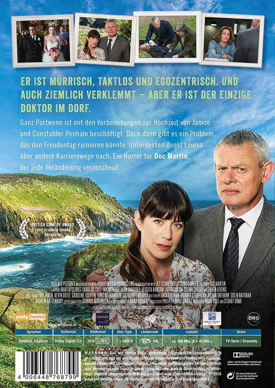 Die Rückseite einer DVD mit Bildern und Text über eine Fernsehsendung.