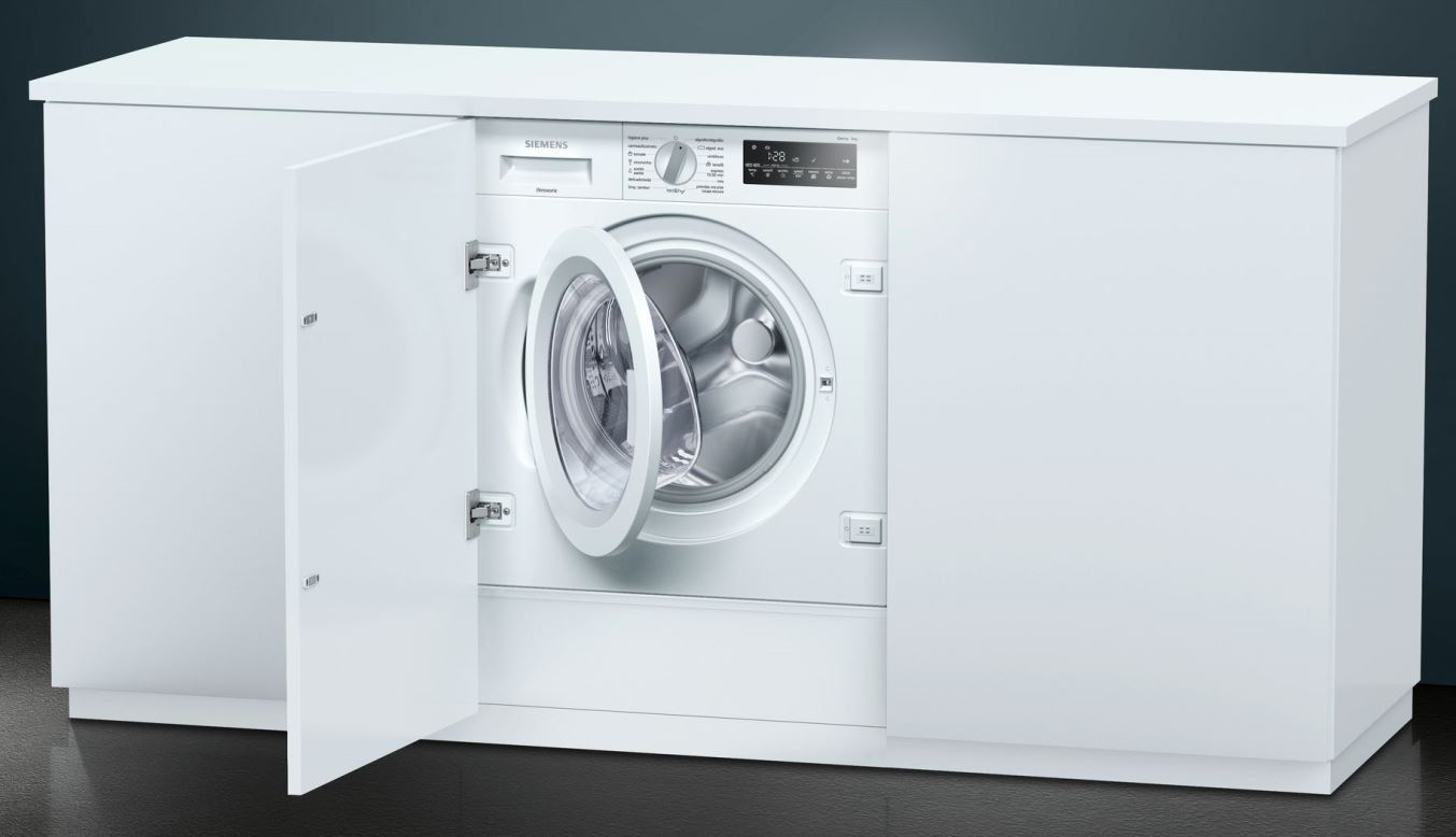 Lavadora integrable - Siemens WI14W540ES, 8 kg, 1400 rpm, Motor iQdrive, A+++ -30%, Blanco