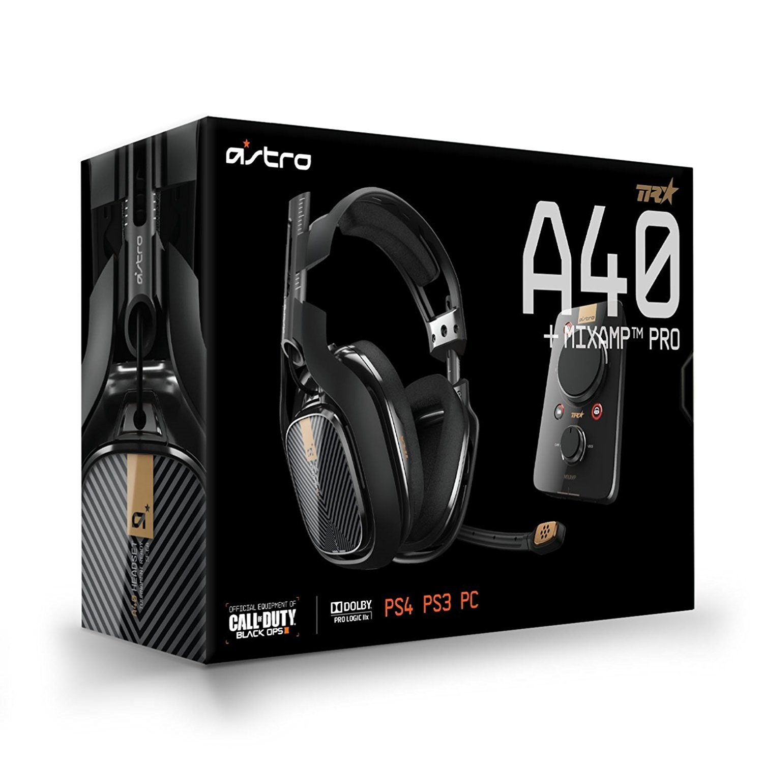 Auriculares gaming - Astro A40TR y MixAmp Pro TR para PS4, Negro