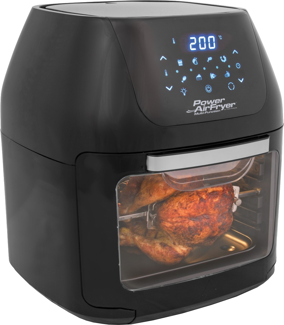 MEDIA SHOP M16438 Power AirFryer Multifunction Heißluftfritteuse (9 l, 1800 Watt, Schwarz)