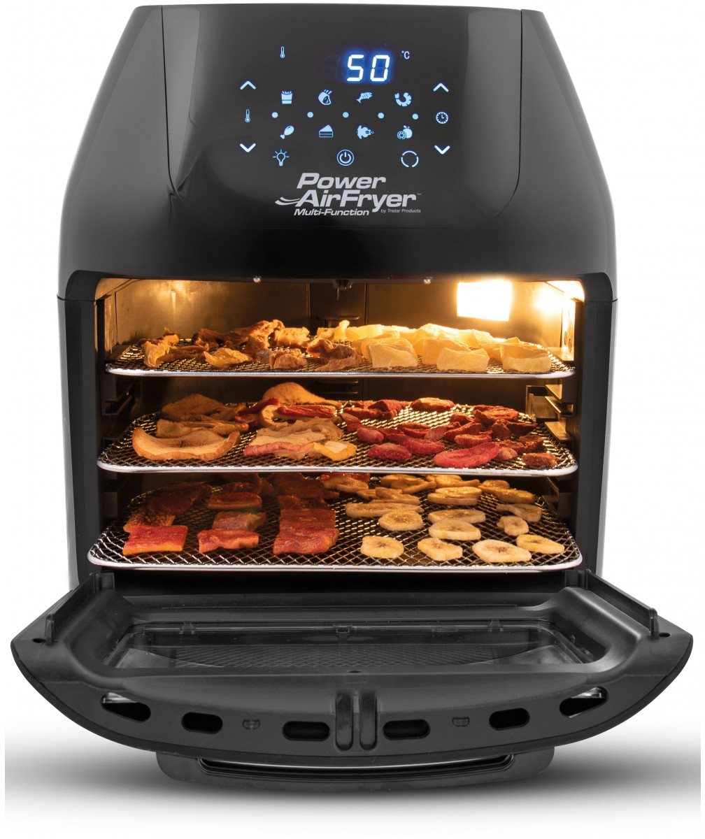 MEDIA SHOP M16438 Power AirFryer Multifunction Heißluftfritteuse (9 l, 1800 Watt, Schwarz)