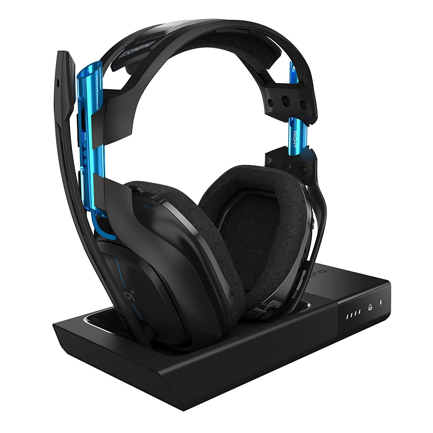 Auriculares gaming - Astro A50 y estación base para PlayStation, Negro y Azul