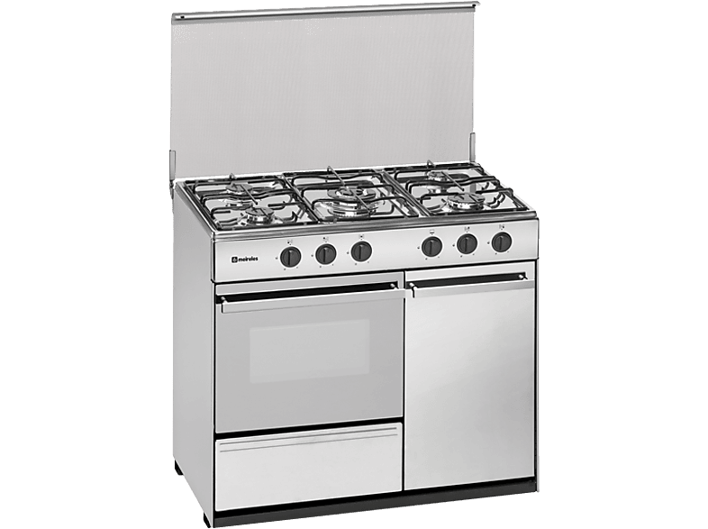 Cocina Meireles G2950dvw 5 fuegos encimera y horno gas butano quemador wok 2950 portabombona zonas blanca de g2950 triple 90x60cm con preparada para g2950dv 49