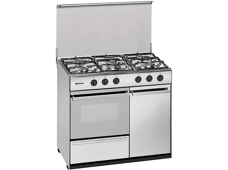 Cocina Gas Meireles g2950dvx inox portabombona de 2950 acero inoxidable butano g2950 5 fuegos quemador wok triple encimera y horno independiente 44