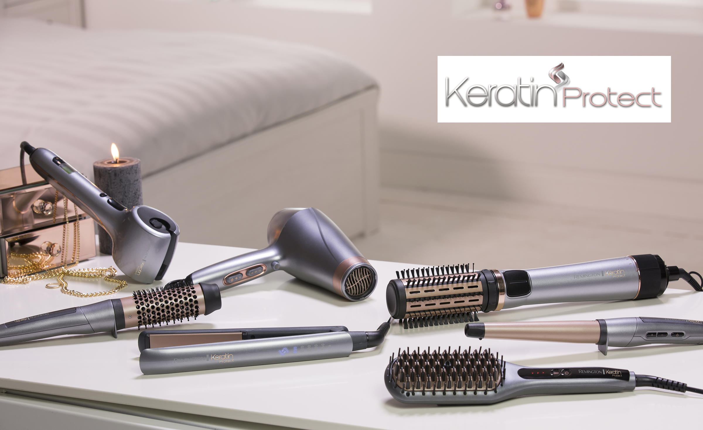 REMINGTON AC 8820 KERATIN PROTECT Haartrockner Grau/Rosé (2200