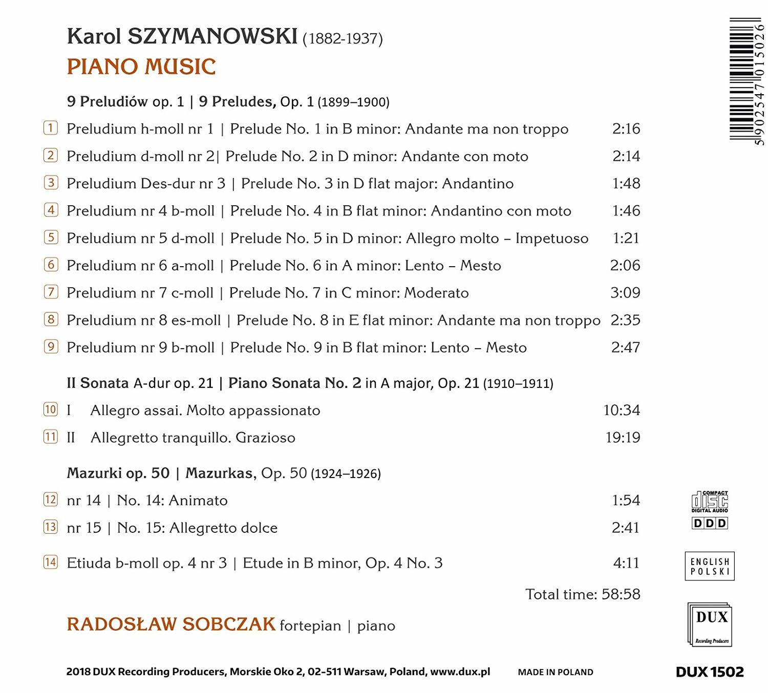 Radoslaw Sobczak - Klaviermusik  - (CD)