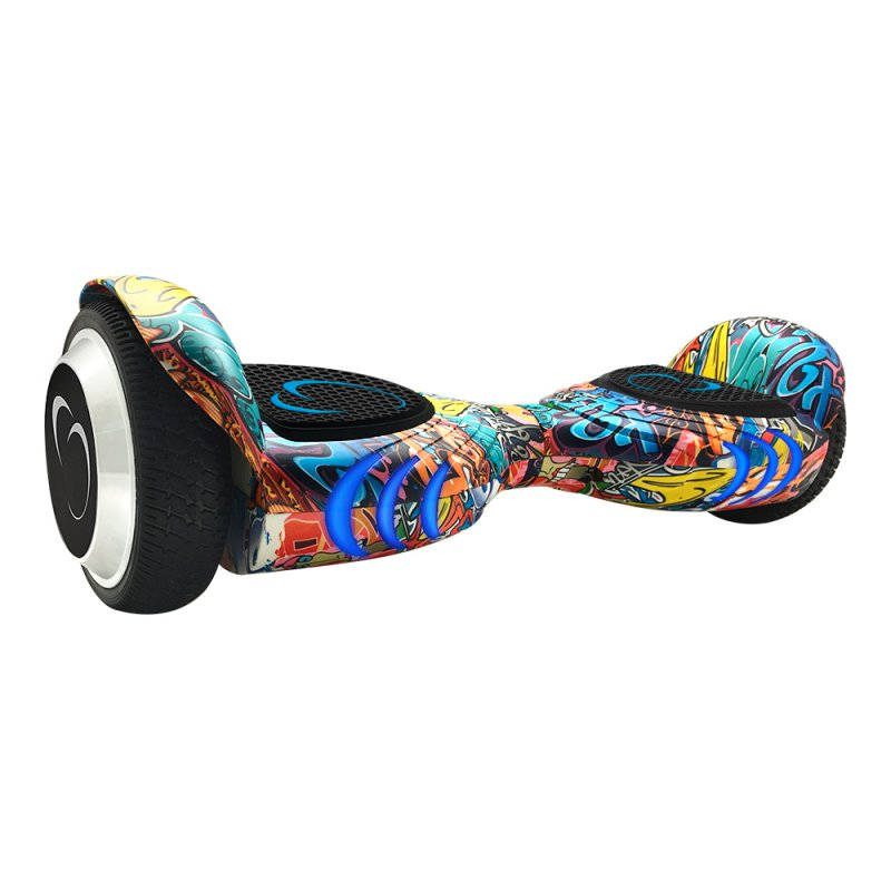 Hoverboard - SmartGyro X4, 2 x 250 W, 6.5'', 12 km/h, LED, Estampado City