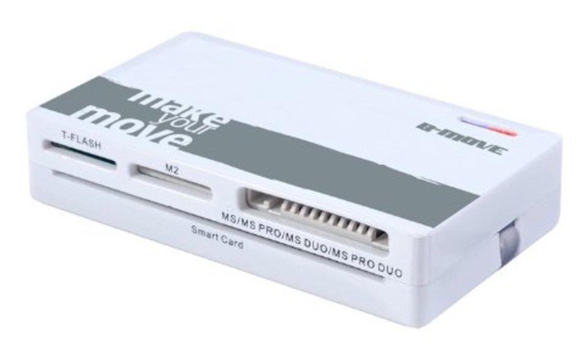 Lector de DNI y tarjetas - B-Move BM-CR06, 66 en 1, indicador LED, color blanco