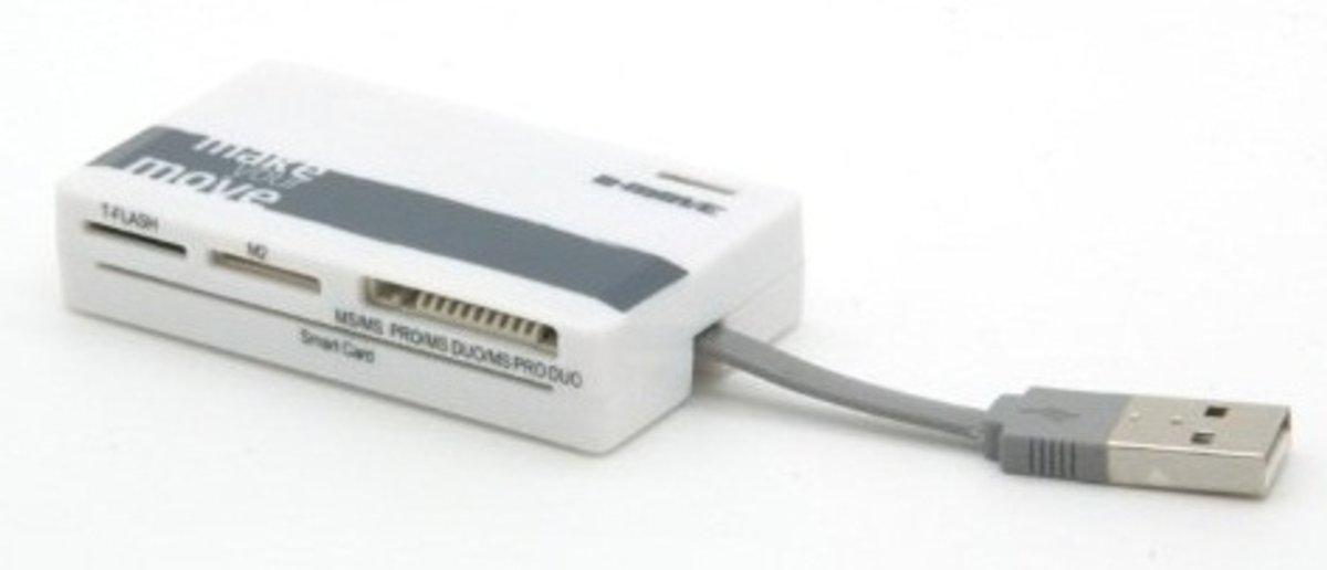 Lector de DNI y tarjetas - B-Move BM-CR06, 66 en 1, indicador LED, color blanco