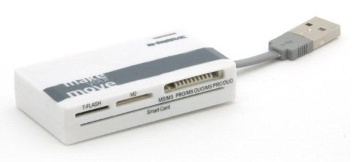 Lector de DNI y tarjetas - B-Move BM-CR06, 66 en 1, indicador LED, color blanco