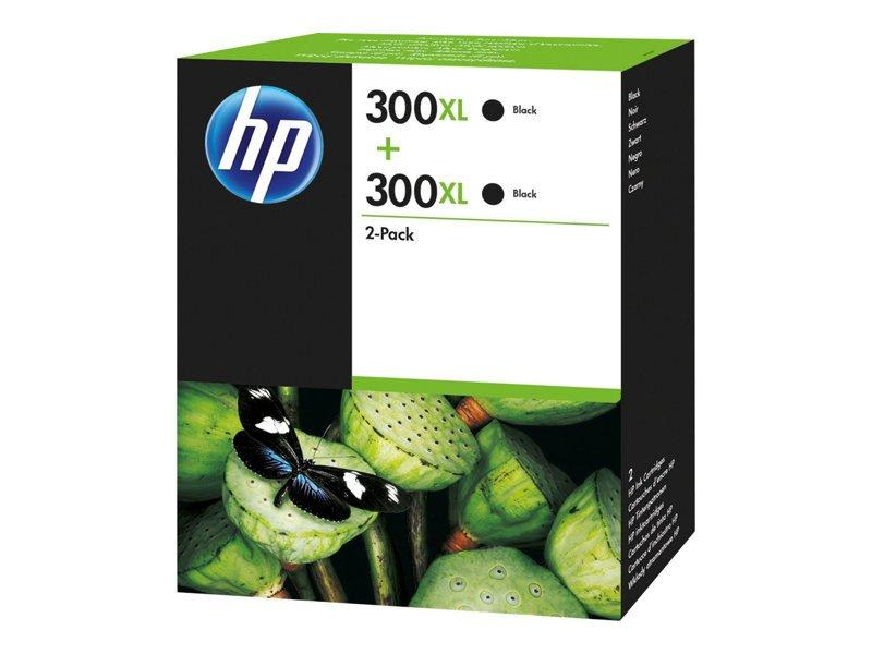 HP 300XL - Paquete de 2 - Alto rendimiento - negro - original - cartucho de tinta - para Deskjet