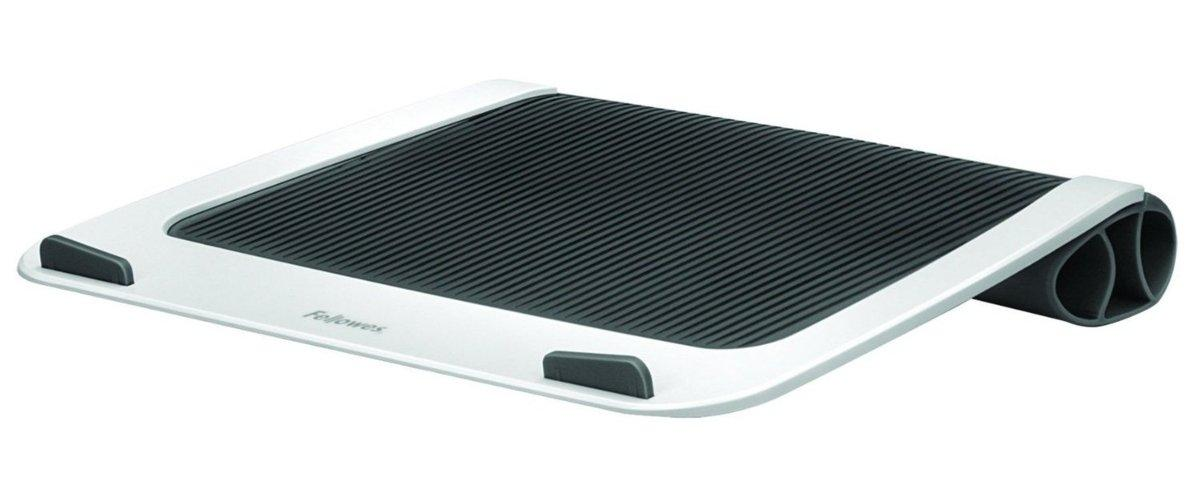 Soporte flexible para portátil - Fellowes I-Spire Series, hasta 17 pulgadas color negro y blanco