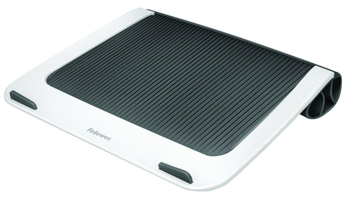 Soporte flexible para portátil - Fellowes I-Spire Series, hasta 17 pulgadas color negro y blanco