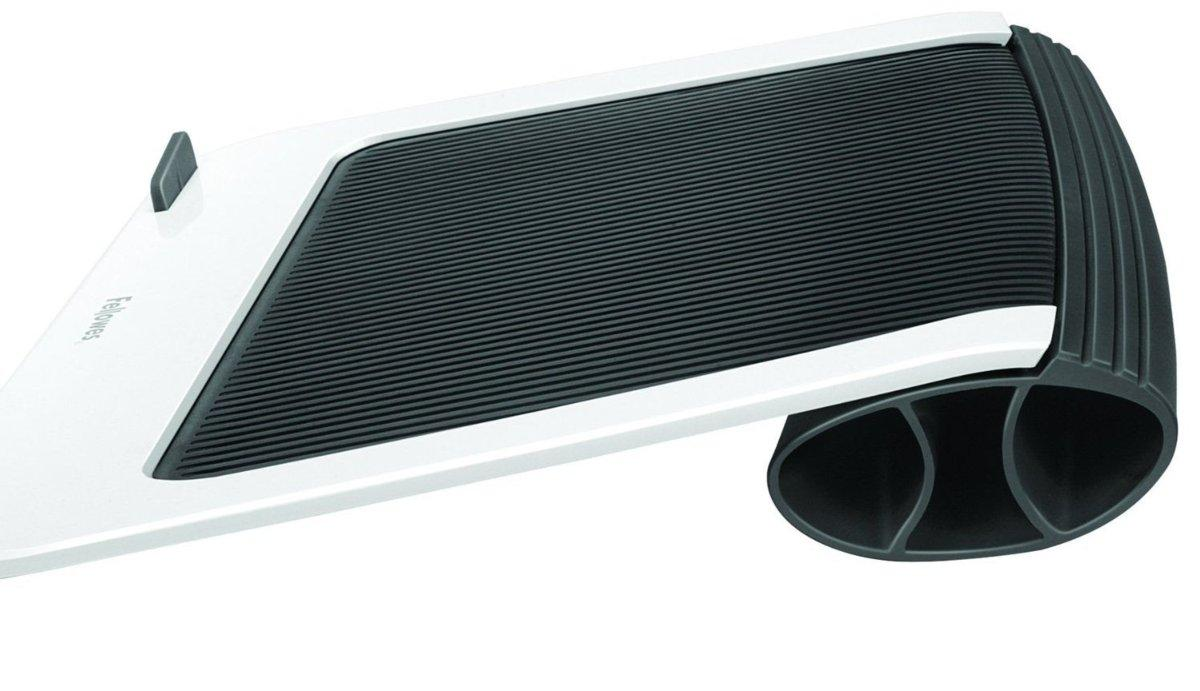 Soporte flexible para portátil - Fellowes I-Spire Series, hasta 17 pulgadas color negro y blanco