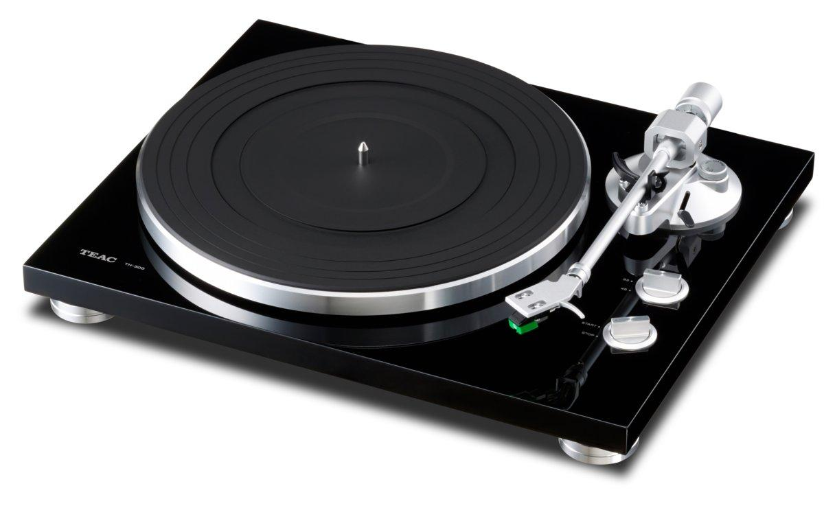 Teac Tn300 Tocadiscos de por correa negr 2 velocidades con terminales bañados en oro 300b usb tn300b mdf caucho 420 x 341 119 33 13 45