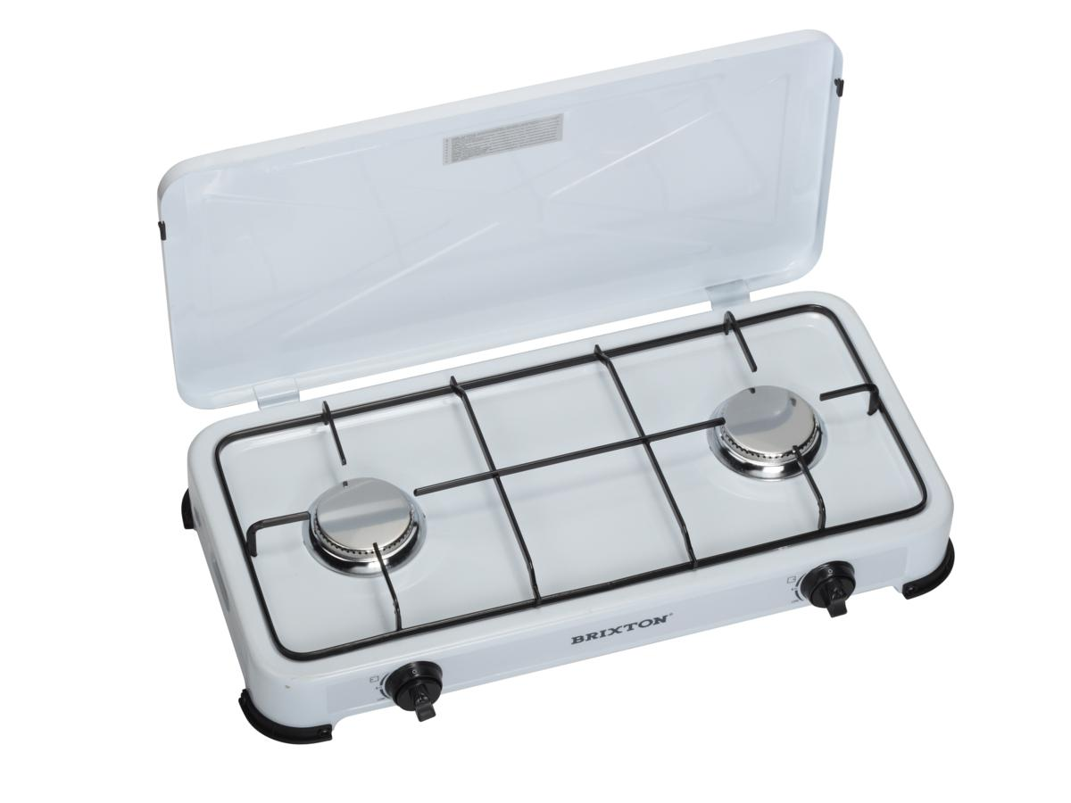 Cocina de gas - Tristar KO-6382, 3000W, Portátil, Blanco
