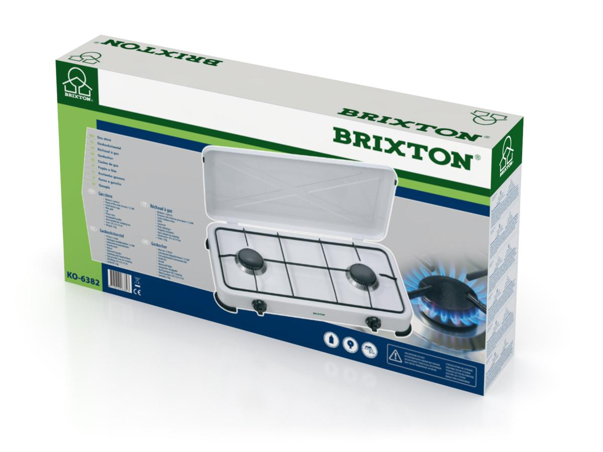 Cocina de gas - Tristar KO-6382, 3000W, Portátil, Blanco