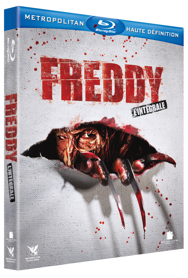 Couverture DVD de 'Freddy' avec un monstre perçant un mur, éclaboussures de sang.