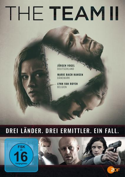 DVD-Cover des Films 'The Team II'. Gesichter von drei Personen, Text in mehreren Sprachen und ein Logo.