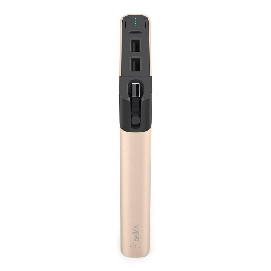 PowerBank - Belkin Power RockStar 10000, 2 puertos USB, 10000 mAh, dorado