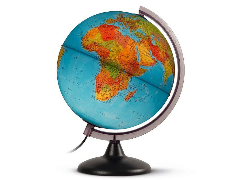 Földgömb - világító, duó 25 cm átmérőjű, műanyagtalpas