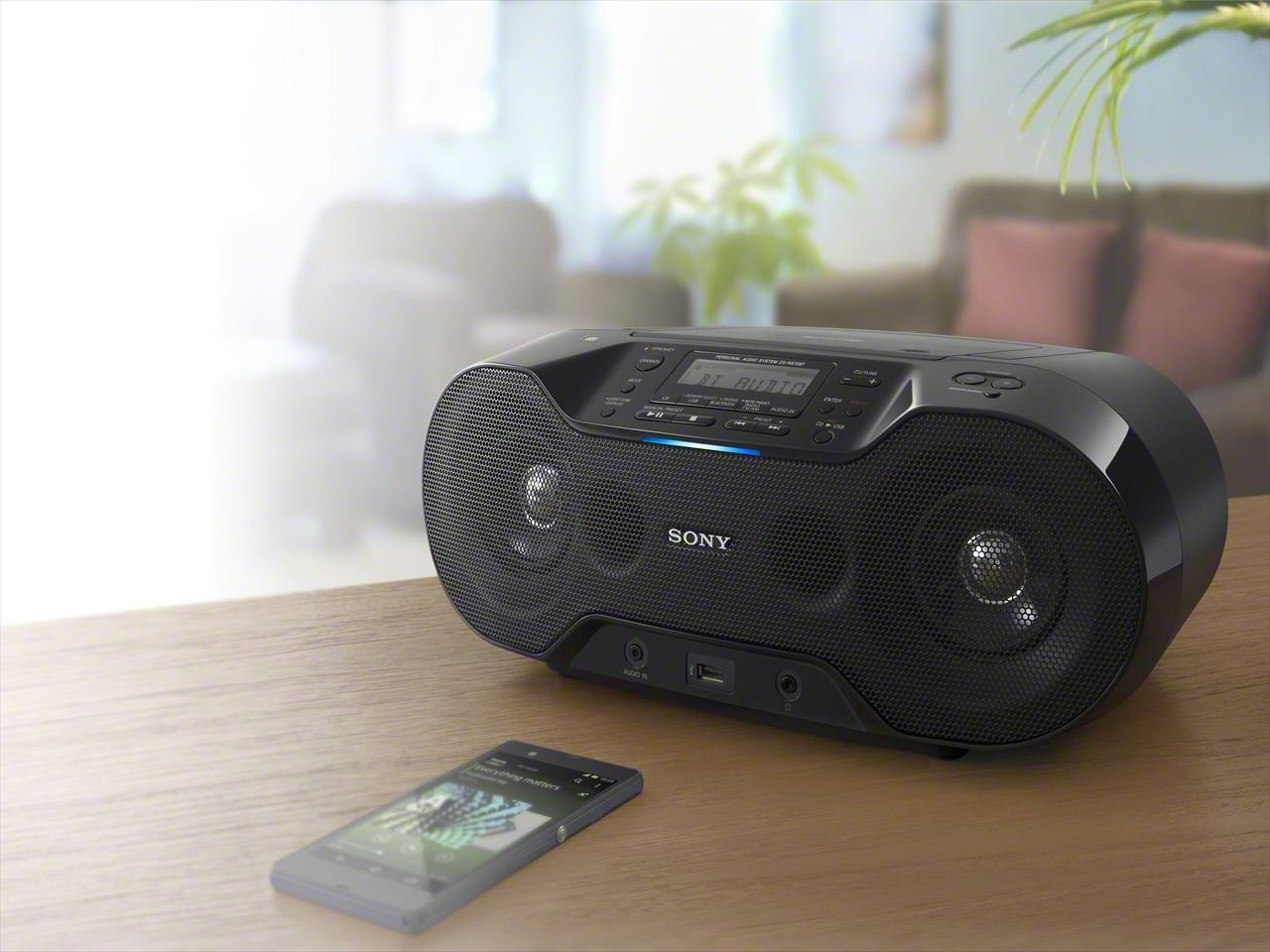 SONY ZS-RS70BTB hordozható CD-s rádió bluetooth funkcióval