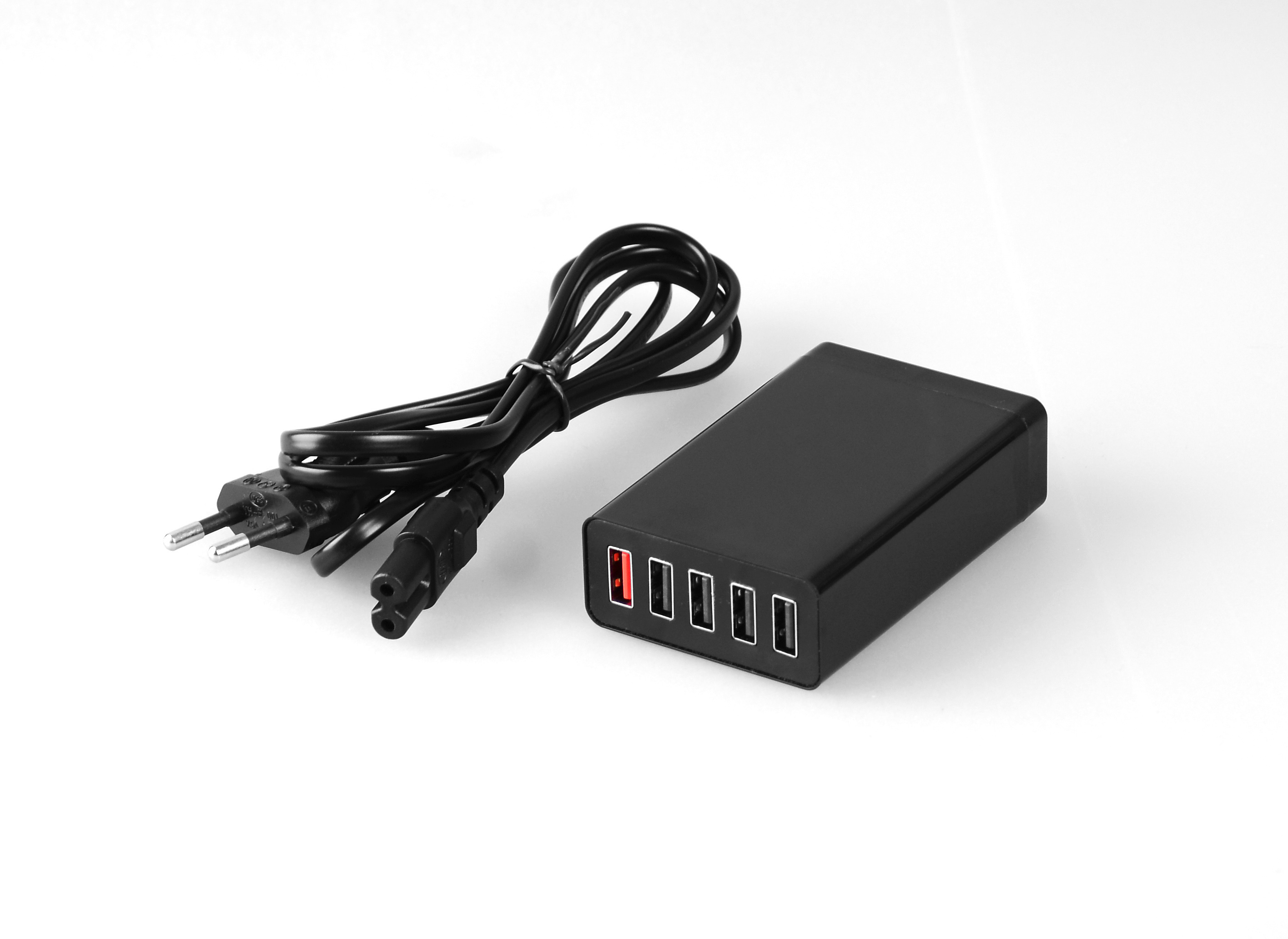 OK. OZB-522 5-Port Ladegerät Universal Max. 40 W für alle 5 Ports zusammen, Schwarz