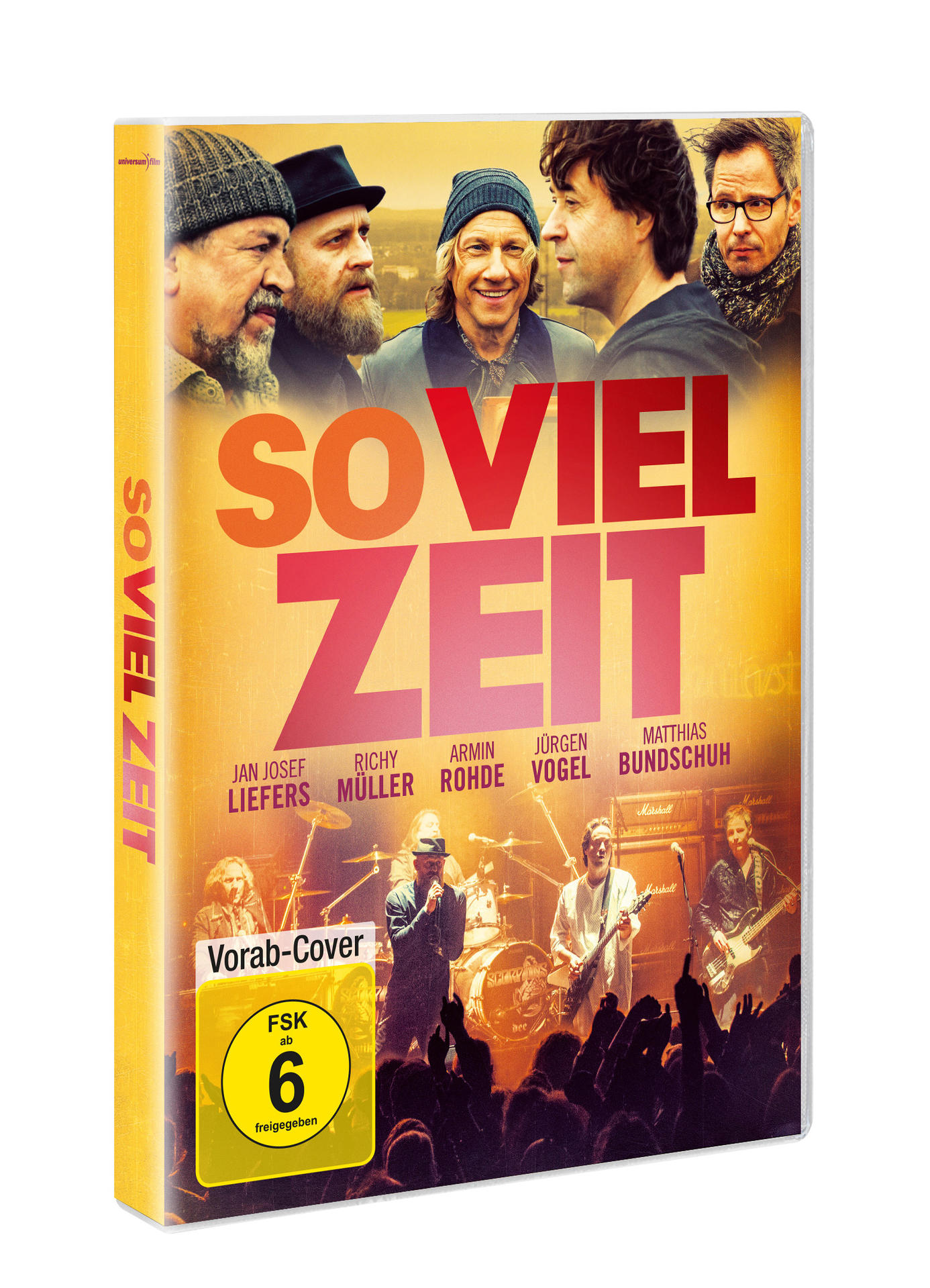 DVD-Hülle mit mehreren Personen auf dem Cover, darunter spielende Band und Text.