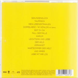 Ein gelbes CD-Cover mit Text. Der Hintergrund ist gelb. Es hat einen Barcode unten rechts.